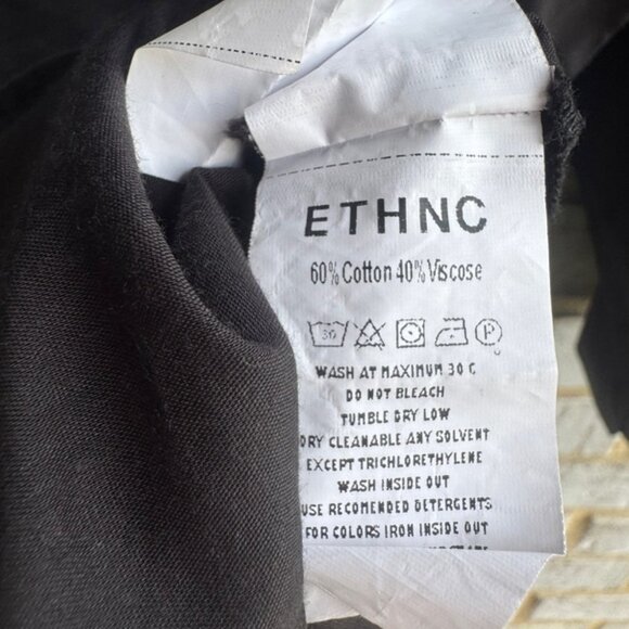 ETHNC 3/4 Sleeve V-Neck Embroidery Floral Boho Blouse Women's Size L - Picture 5 of 9